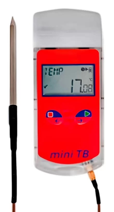 Data logger Mini TB programmabile per misure criogeniche, con display multifunzione, software gratuito e report grafico PDF